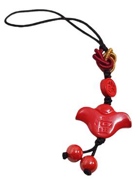 朱砂元宝手机链钥匙链汽车钥匙扣