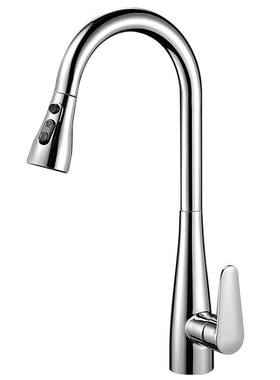 正品厨房防溅水抽拉式水龙头增压水龙头喷头家用精铜冷热菜盆龙头