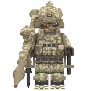 特种兵人仔军事系列适用小颗粒积木小人三角洲海豹部队外骨骼装甲