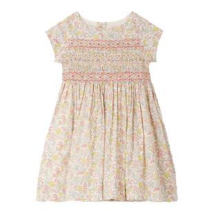 现货Bonpoint童装24秋冬印花女童A字连衣裙打揽碎花长袖