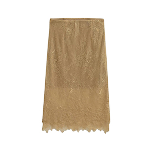 YoungGirlDay江南美人御姐纯欲性感高腰显瘦蕾丝包臀中长款半身裙