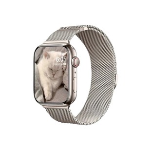 适用苹果s10手表表带iwatch10手表带applewatch9米兰尼斯s987654代se/ultra2金属夏季女渐变色男运动透气高级