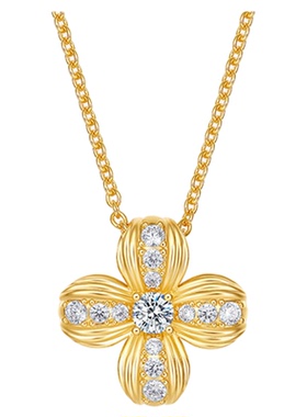 【黄子弘凡同款】DrawYou一分佐祐 璀璨花瓣项链高级感圣诞毛衣链