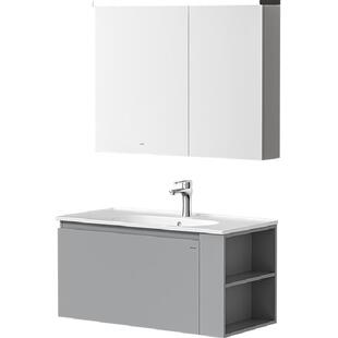 ARROW/箭牌卫浴灰色浴室柜组合陶瓷一体盆卫生间洗漱手洗脸盆柜0