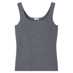 JCLP金纯良品 匠心85%美丽诺羊毛方领针织吊带背心打底女25年新款