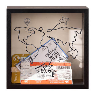 票根收纳相框中空定制纪念收纳盒旅行车票票据明信片门票机票收藏