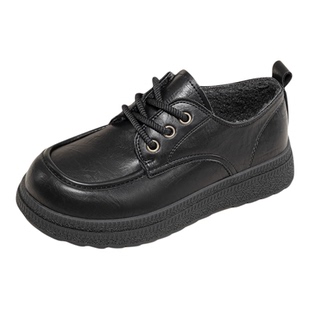 大东dd加绒厚底乐福鞋女款秋冬2025新款英伦风jk女鞋小皮鞋单鞋子