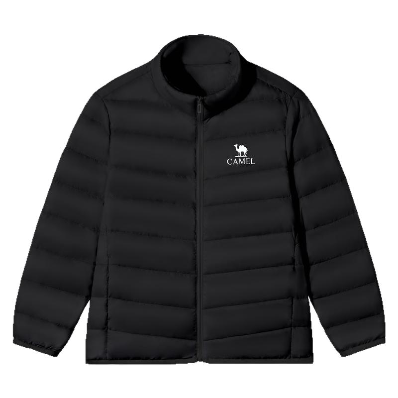 骆驼儿童立领轻薄羽绒服