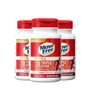 益节MoveFree经典骨胶原蛋白氨糖黄金搭配精华养护关节白瓶*3