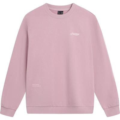 李宁宽松男女同款套头无帽卫衣