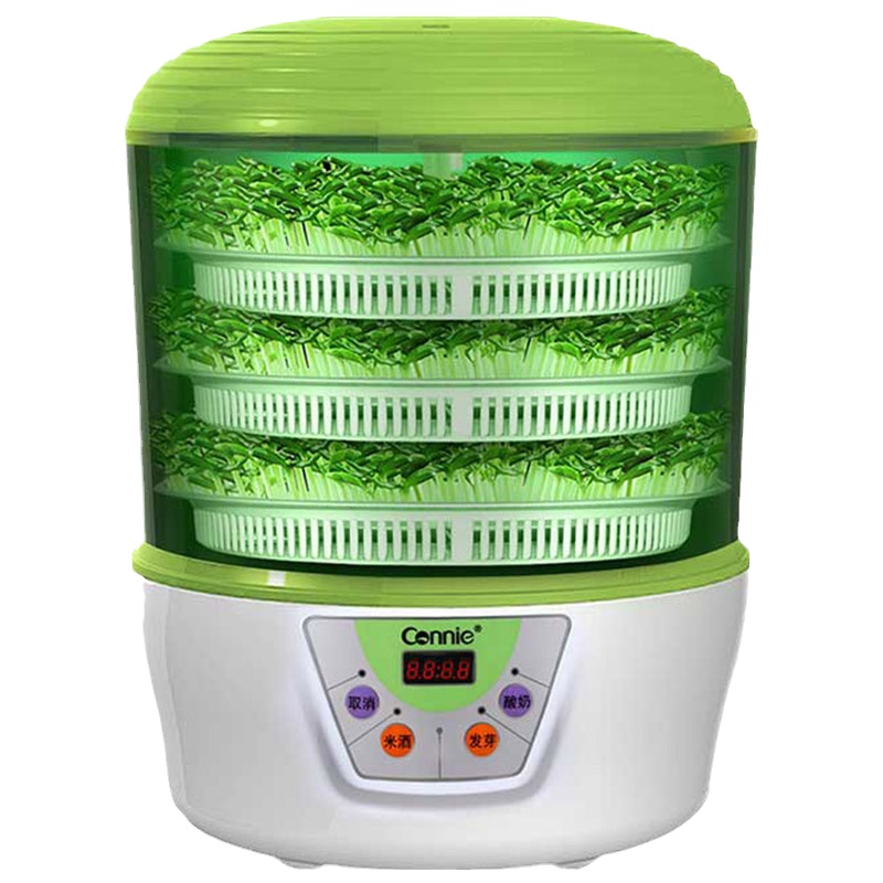 康丽豆芽机家用全自动大容量三层发豆牙菜生绿豆黄豆芽花生芽罐盆