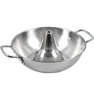 日本进口不锈钢火锅家打边炉涮羊肉锅北京炭火寿喜锅暖乐锅和平锅