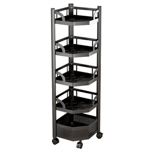 厨房锅架子置物架落地多层置锅架多功能放锅架家用三角锅具收纳架