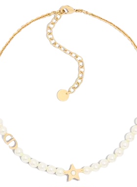 奥米迪奥D家2025新爆款珍珠项链女轻奢C字母星星ins气质手链高版