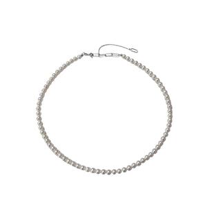 DARA戴拉S925银正圆淡水珍珠项链5-6mmbaby小米珠锁骨链送闺蜜