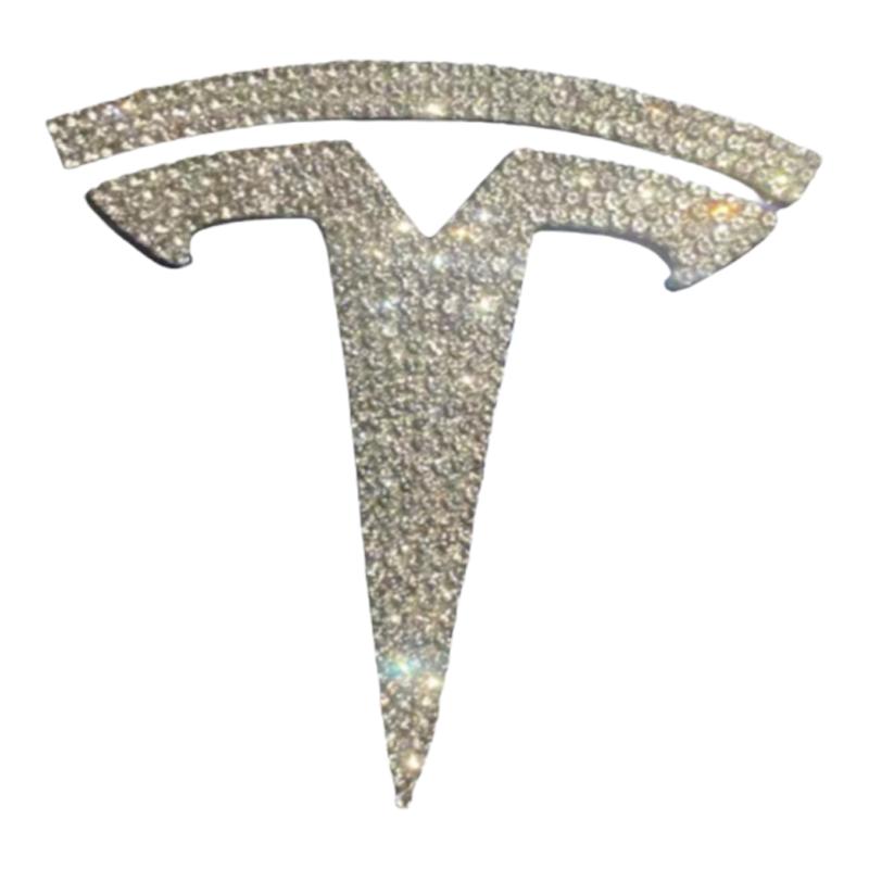 适用于modelYmodel3车标钻石贴modelx车标贴水钻models装饰镶钻贴