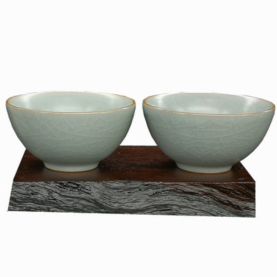 陶瓷台湾汝窑茶具开片主人杯