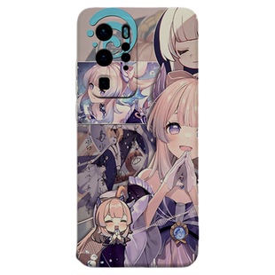 原神雷电将军适用华为麦芒30手机壳纳塔华为 nova 12 Pro液态硅胶保护壳刻晴荣耀90全包壳枫丹卡通荣耀X60GT