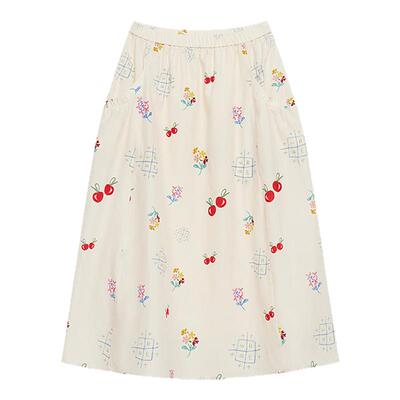 BLUE ERDOS春季气质樱桃印花A字半裙伞裙女B255M0038