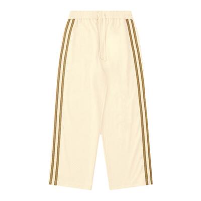 UNCLEBLUE 条纹棉运动薄款直筒裤春夏新品潮牌宽松休闲男式长裤