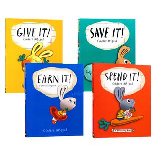 Moneybunny 小兔子学理财6册 Earn Give It 学花钱挣钱存钱 英文原版绘本 How Do You Spend 3-6岁儿童财商图画书 教孩子认识金钱
