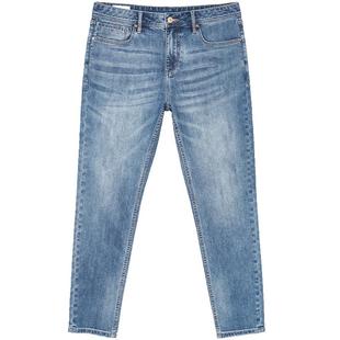 [强弹]901修身杰克琼斯休闲复古中蓝水洗牛仔裤长裤子男秋冬男装