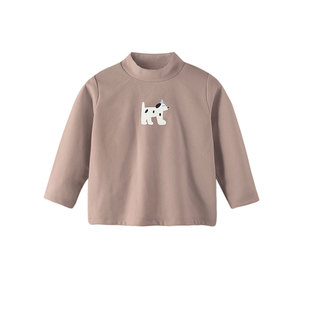 女宝打底衫冬季女童德绒冬款长袖女孩加厚保暖半高领儿童加绒童装