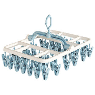 晒袜子神器多夹子折叠晾晒架家用阳台多功能挂内衣裤夹防风凉衣架