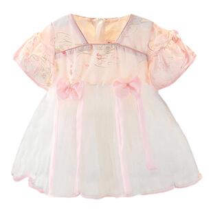 宝宝汉服小裙子女童夏季古风连衣裙婴儿夏天国风公主裙新中式唐装