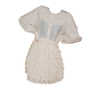 国现木兰 博主同款Sister Jane层叠蛋糕娃娃领连衣裙甜美2R