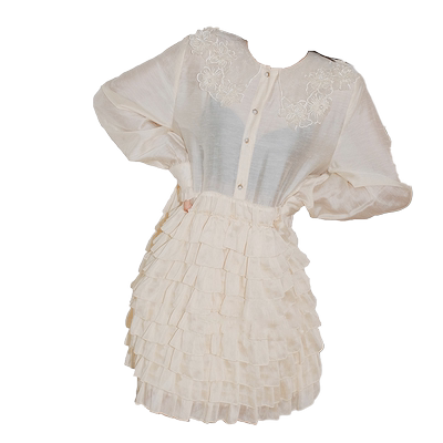 国现木兰博主同款娃娃领