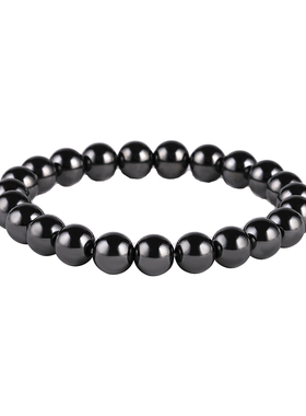 天然磁石手链磁疗保健磁性黑胆石手串男女助睡眠抗疲劳磁铁石手环