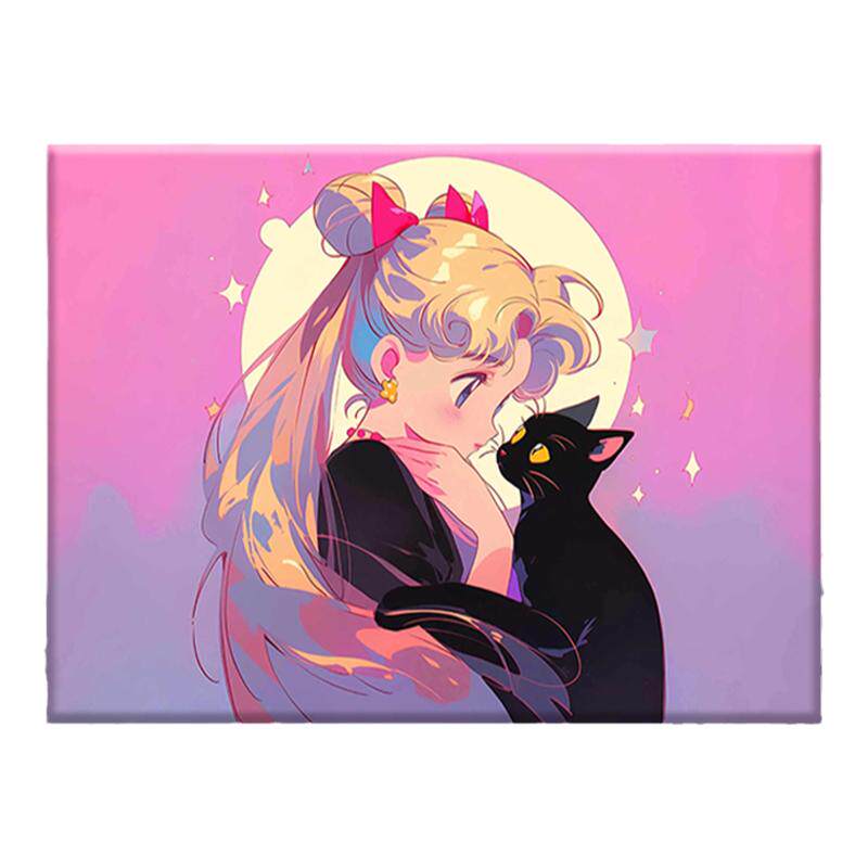 水冰月美少女战士数字油画