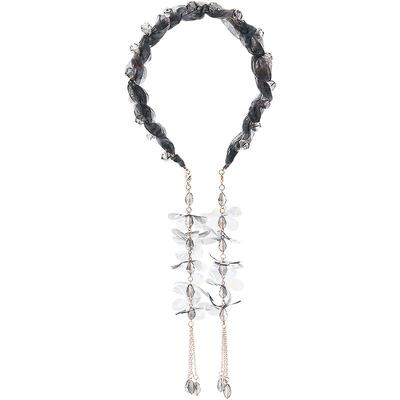 兰诺水晶网纱发箍可拆卸流苏