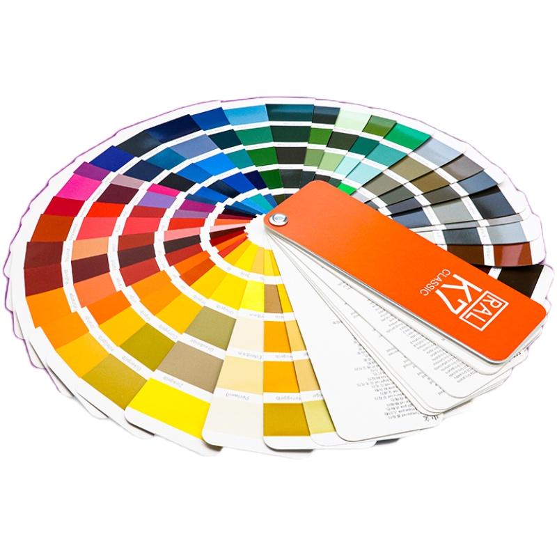 RAL劳尔色卡2024新版国际标准K7色卡本 样板卡印刷烤油漆通用涂料色卡颜色彩搭配调色轮配色ral色卡板216色
