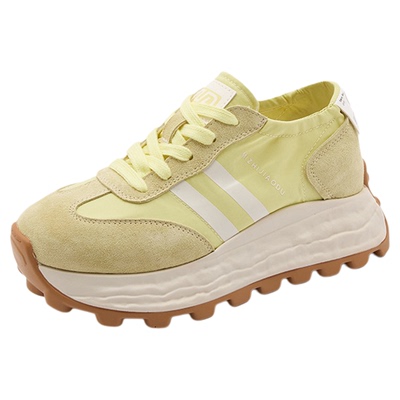 内增高厚底阿甘鞋女真皮德训鞋