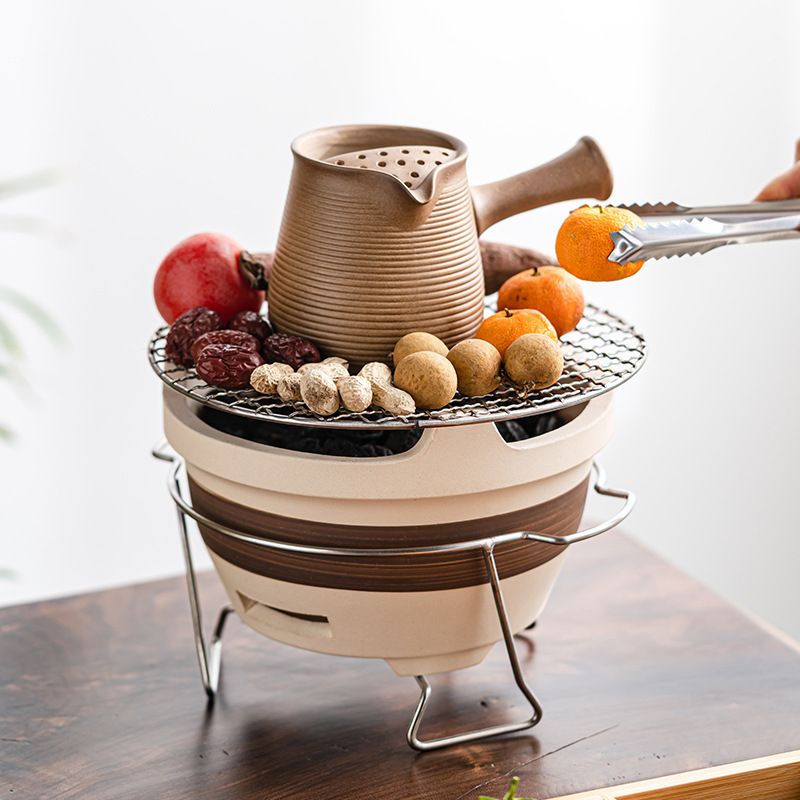 围炉煮茶的炉全套批发火炉烧烤罐煮室外茶壶罐打碳家用边炉老式