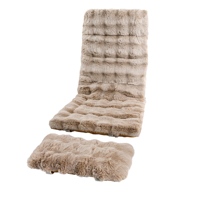 秋冬躺椅垫毛绒软垫懒人竹摇椅垫子坐垫靠垫一体逍遥椅加厚靠背垫