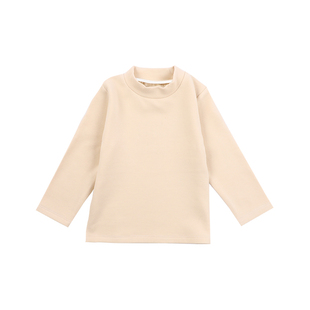 夏生 双面德绒打底衫男女童抗菌长袖T恤半高领小衫儿童秋冬装新品