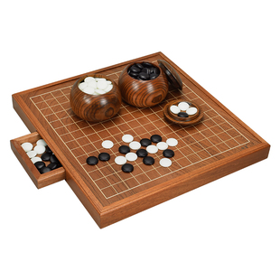 御圣五子棋套装带抽屉式棋盘单面棋子云南云子围棋五子棋便携套装