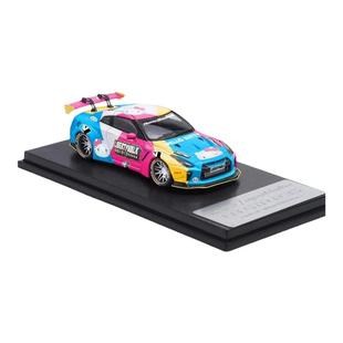 MC 1:64 日产尼桑GTR R35 LB宽体改装hello Kitty猫 合金汽车模型