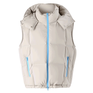 IIIVIVINIKO“无缝一体工艺”短款秋冬休闲连帽羽绒服背心马甲女