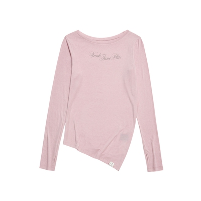 VVNK JANE PLUS2026春季新款不对称剪裁长袖T恤女J614059311B