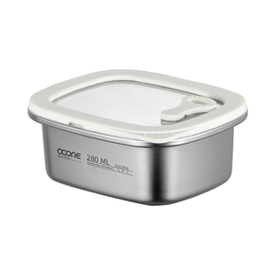 定量小饭盒304不锈钢保鲜盒减脂饭盒密封水果便当盒糙米饭分装盒