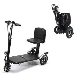 迷你中老人折叠电瓶车残疾人小型电动轮椅助力车上飞机电动三轮车