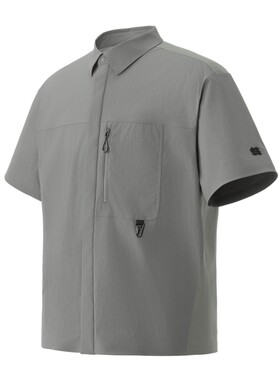 KOLON SPORT可隆户外休闲衣接触凉感防泼水防晒UPF40+男短袖衬衫