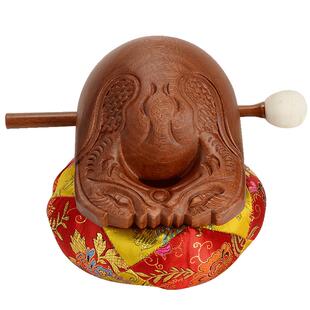 藏村解压木鱼实木家用 原木打击乐器道家敲木鱼 静心敲打木雕摆件