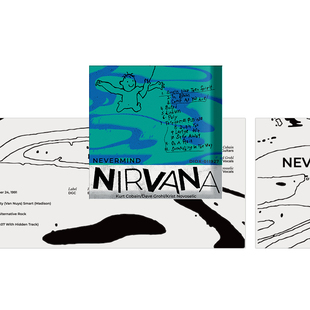 物色时差「假专辑」原创设计Nirvana涅槃乐队音乐插画摇滚冰箱贴