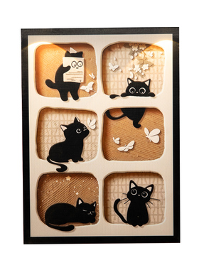 中古风小众装饰画入户玄关摆件