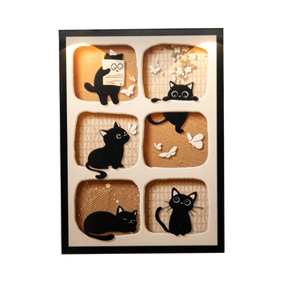 中古风小众装饰画入户玄关钥匙收纳摆件家居客厅电视柜桌面置物架